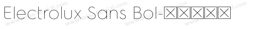 Electrolux Sans Bol字体转换